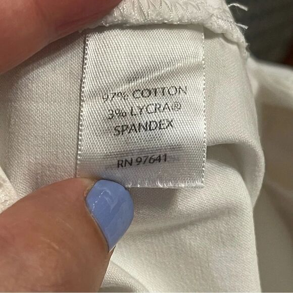 J Jill Woman's Strech Cotton Blend Pants Straight Leg Lightweight White Size 8 - Picture 12 of 12